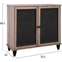 HomeMarkt Παπουτσοθήκη Ξύλινη Sonoma Μ76.5xΠ30xΥ68.5cm HM2266.02