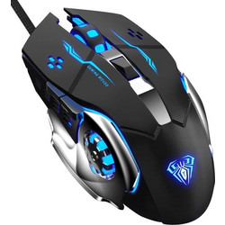 Aula Mountain S20 Ενσύρματο Gaming Ποντίκι RGB 2400 DPI Black