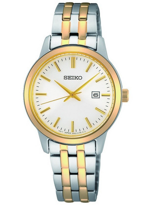 Seiko Essential Time Γυναικείο Ρολόι με Χρυσό Μεταλλικό Μπρασελέ SUR410P1