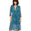 Replay Georgette Midi Καθημερινό Φόρεμα Τιρκουάζ W9680.000.73604-010
