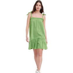 Funky Buddha Mini Καλοκαιρινό Καθημερινό Φόρεμα Lime FBL005-136-13