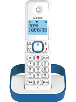 Alcatel F860 Ασύρματο Τηλέφωνο με Ανοιχτή Ακρόαση Μπλε Λευκό