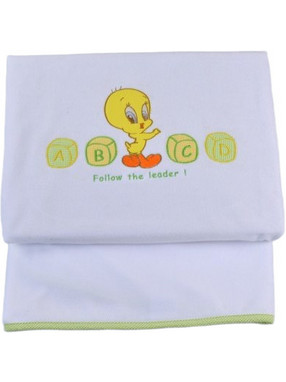 Baby Looney Tunes Des 20 Κουβέρτα Κούνιας Fleece 100x160 Λευκή