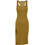 Funky Buddha Rib Midi Καλοκαιρινό Καθημερινό Φόρεμα Πράσινο FBL007-100-13
