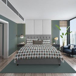 Dimcol Σετ Σεντόνια Μονά Βαμβακερά 160x240 Diamond 329 Petrol