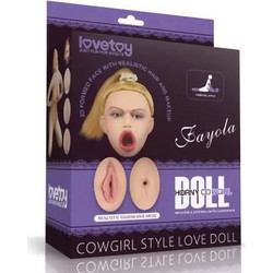 Lovetoy Fayola Horny Cowgirl Flesh Mini Sex Doll Φουσκωτή