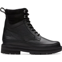 Clarks Παιδικά Αρβυλάκια Μαύρα Δερμάτινα με Φερμουάρ 26174900
