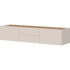 PoliHome Έπιπλο Τηλεόρασης Ξύλινο Μπεζ Μ176xΠ47xΥ37cm Spike Plus 162734179