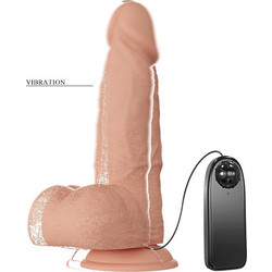 Baile Beautiful Bahamut with Suction Ρεαλιστικός Δονητής για Ζευγάρια με Τηλεχειριστήριο 21.8cm Flesh