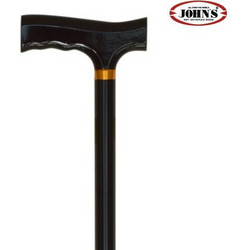 John's Μπαστούνι Μονόποδο Πτυσσόμενο 77-100cm Μαύρο 26109