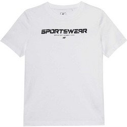 4F Παιδικό T-Shirt Κοντομάνικο Λευκό JWSS24-TTSHM1114-10S