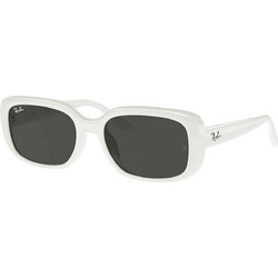 Ray-Ban RB4421D 677287 Ανδρικά Γυαλιά Ηλίου Τετράγωνα Κοκάλινα Λευκά με Μαύρο Polarized Φακό