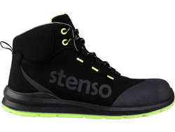 Stenso Jett Ankle Μποτάκια Ασφαλείας S3 Αδιάβροχα Μαύρα Lime