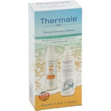 Thermale Med Sunscreen Face Cream Tinted Dark SPF50 75ml + Face Cleansing Soap 250ml