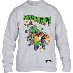 Takeposition Minecraft Heroes Party Παιδικό Φούτερ Γκρι 810-4765-07