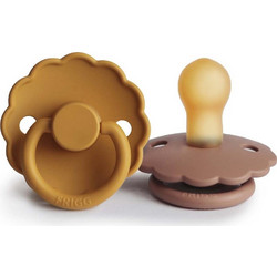 Frigg Daisy Πιπίλες Καουτσούκ 0-6m Honey Gold Rose 2τμχ