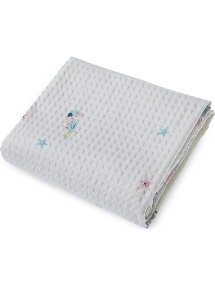 Nef-Nef Paradise Bird Κουβέρτα Κούνιας Πικέ 110x150 Λευκή
