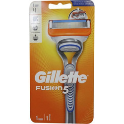 Gillette Fusion 5 Ξυραφάκι με Ανταλλακτικές Κεφαλές με 5 Λεπίδες & Λιπαντική Ταινία + Ανταλλακτικό Ξυραφάκι