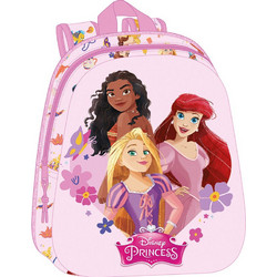 Safta Disney Princess 3D Σχολική Τσάντα Πλάτης Νηπιαγωγείου Ροζ 622464890
