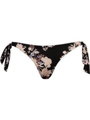 Rock Club Bikini Brazil Floral Μαύρο Μπεζ BP-3363