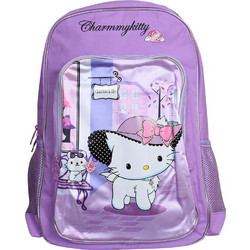SunCe Hello Kitty Σχολική Τσάντα Πλάτης Δημοτικού Λιλά CRU-5530