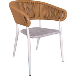 Pakoworld Raven Πολυθρόνα Κήπου Rattan Καφέ 291-000004