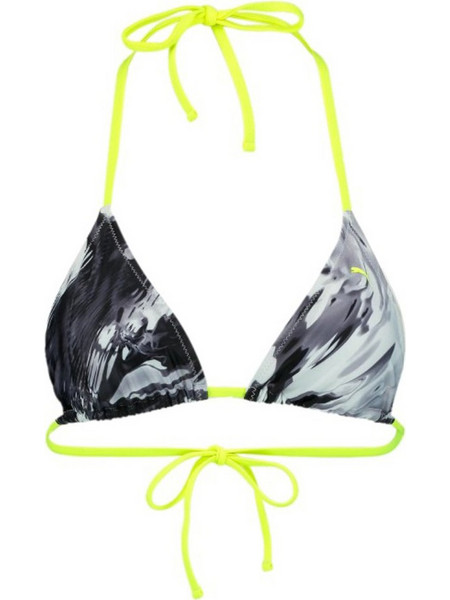 Puma Bikini Top Τριγωνάκι Μαύρο Lime 935081-01