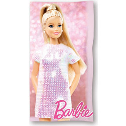 Dimcol Barbie Παιδική Πετσέτα Θαλάσσης Microfiber Ροζ 70x140cm 54460912021