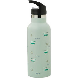 Fresk Surf Boy Παιδικό Παγούρι Θερμός Ανοξείδωτο BPA Free με Καλαμάκι Πράσινο Mint 500ml