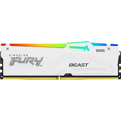 Kingston Fury Beast RGB 16GB (1X16GB) DDR5 RAM 6000MHz C30 White RGB EXPO