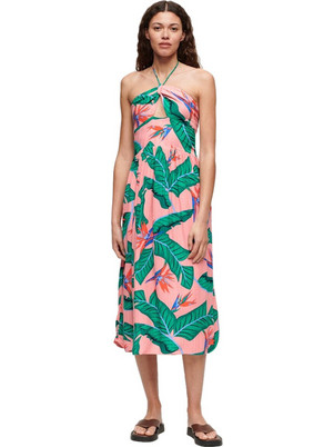 Superdry Midi Καλοκαιρινό Βραδινό Φόρεμα W8011660A-MCJ
