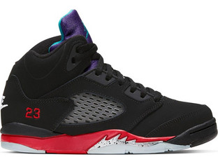 Jordan 5 Retro Παιδικά Αθλητικά Παπούτσια για Μπάσκετ Μαύρα CZ2990-001