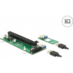 DeLOCK M.2 Key B+M to PCI Express x16 Riser Card 0.3m