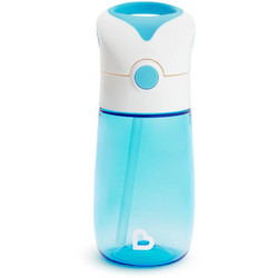 Munchkin Flip & Go Παγούρι με Καλαμάκι Light Blue 355ml