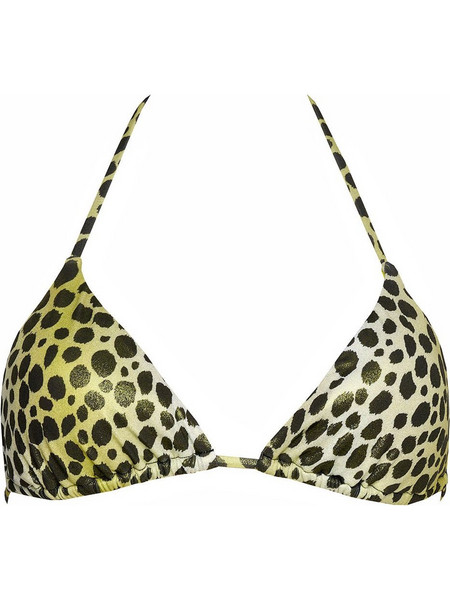 Sugarfree Bikini Top Τριγωνάκι Animal Print Lime 24801170-503