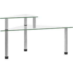 vidaXL 249525 Ραφιέρα 2 Θέσεων Γυάλινη 49x35x19cm