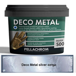 Pellachrom Deco Metal Νερού Ξύλου Ασήμι Satine 0.35lt