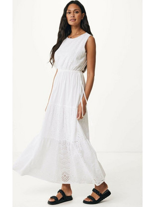 Mexx Maxi Καλοκαιρινό Καθημερινό Φόρεμα Λευκό MF006305541W-110602
