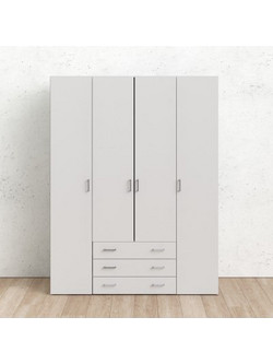 InsideHome Τετράφυλλη Ντουλάπα Ρούχων Space Zebrano 154x49.5x200.4cm 0181.TV11