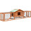 vidaXL Κλουβί για Κουνέλια Καφέ 310x70x87cm
