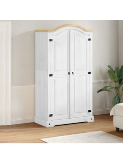 vidaXL Δίφυλλη Ντουλάπα Ρούχων Corona Πεύκο 102x52x186cm 4012155