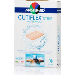 Master Aid Cutiflex Strip Αδιάβροχα Αυτοκόλλητα Επιθέματα 8.6x3.9cm 10τμχ