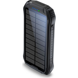 Boompods Neutron PNSBLK Ηλιακό Power Bank 10000mAh με 2 Θύρες USB-A & Θύρα USB-C Black