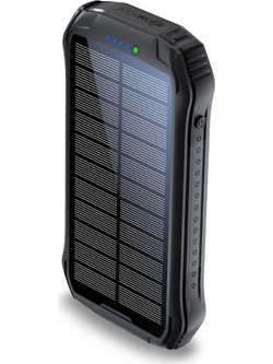 Boompods Neutron PNSBLK Ηλιακό Power Bank 10000mAh με 2 Θύρες USB-A & Θύρα USB-C Black