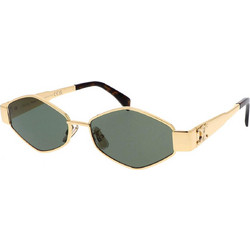 Celine CL40254U 30N Γυαλιά Ηλίου Πολυγωνικά Μεταλλικά Χρυσά με Μαύρο Φακό