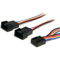 StarTech FAN4SPLIT12 Καλώδιο Τροφοδοσίας 4-Pin PWM to 2 x 4-Pin PWM 0.3m Multicolor