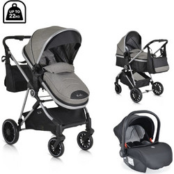 Cangaroo Kali Καρότσι Μωρού 3 σε 1 Grey