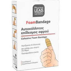 Pharmalead Foam Bandage Αυτοκόλλητος Επίδεσμος Αφρού Δάκτυλου Μπεζ 6cm x 1m