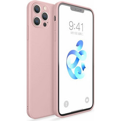 Bodycell Square Liquid Silicon Back Cover Pink (iPhone 13 Pro)
