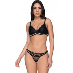 Luna Cherry Σουτιέν Τριγωνάκι Push Up χωρίς Μπανέλα Μαύρο 15251